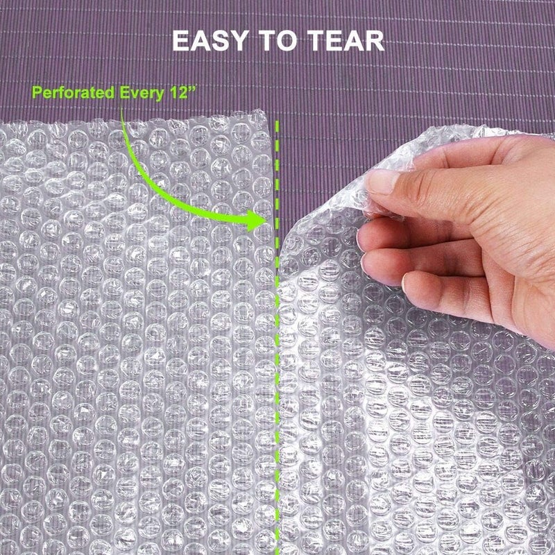 OFFITECTURE Nylon Bubble Cushioning Wrap Roll, 3/16” Air Bubble, 12 Inch x 36 Feet, Perforated Every 12”, (12"x36'x2 rolls) - Image 2